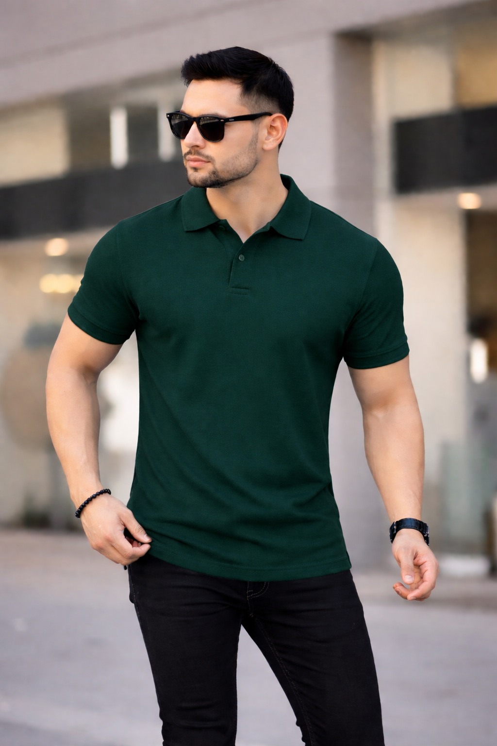 Polo Yaka Tişört Nefti- 9091
